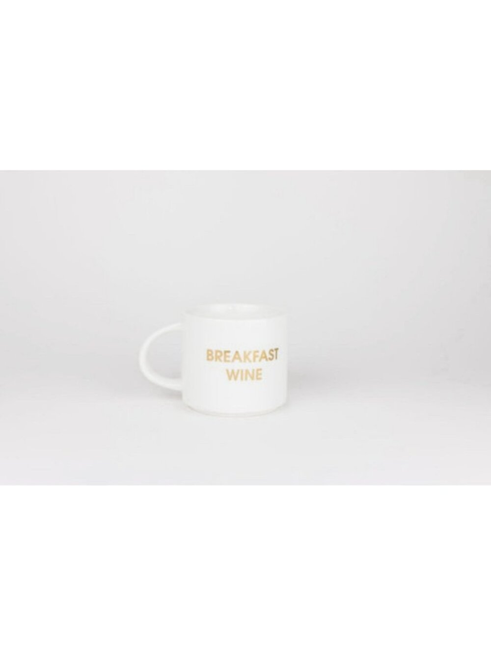 "Breakfast Wine" Coffee White Gold Chez Gagne Share The Love Mug Oversized 16 oz
